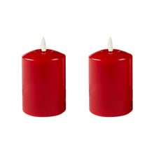 Remote LED Flameless Wax Pillars (Set of 2)